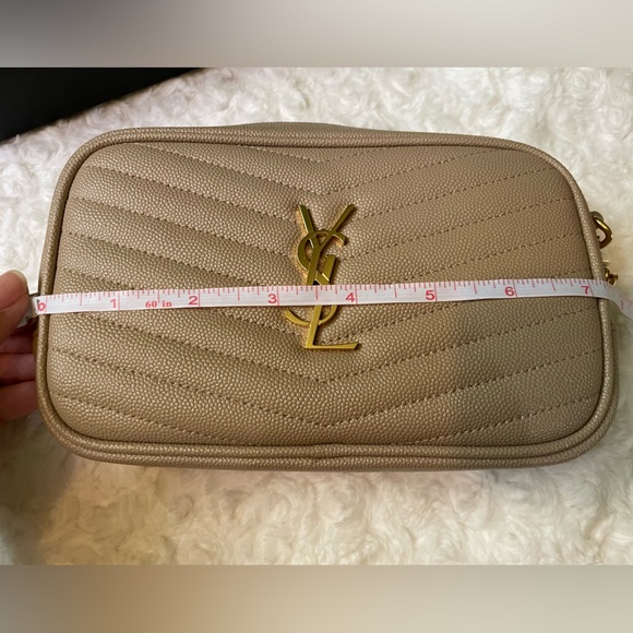 Saint Laurent Beige Quilted Mini Lou Crossbody Bag 🧡 - Picture 11 of 15